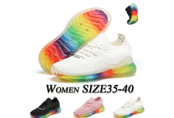 rainbow bottom sneakers