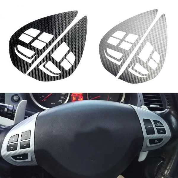Steering Wheel Switch Button Audio Cruise Control Button Sticker Cover Trim  For Mitsubishi ASX Lancer Outlander RVR Pajero Sport
