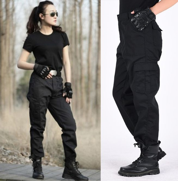 Outdoors Tactical Military Pants Training Cargo Pants Multi-Pockets Pants  Women's Combat Pants