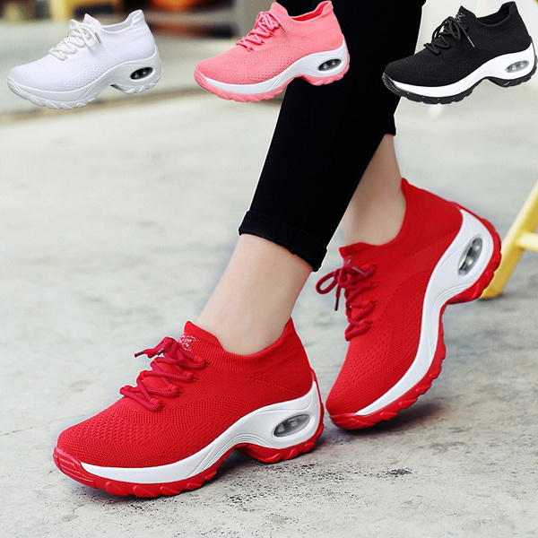 platform wedge tennis shoes