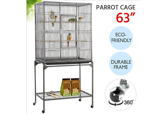 63" Cockatiel Parakeet Finch Canary LoveBird Cage With Rolling Stand 6803-149 