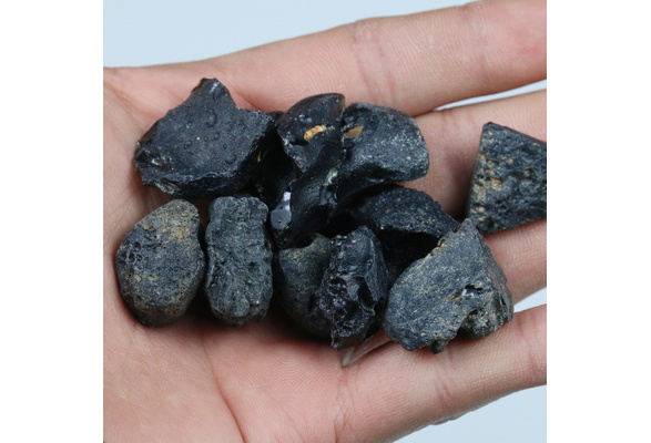 Black Indochinite Tektite Stone 31.7 gram 52x25x21 mm 