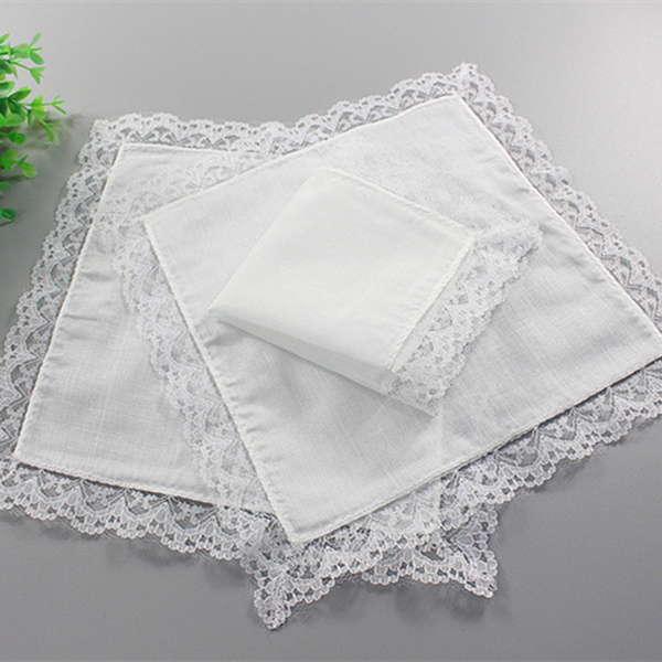 Pure White Cotton Diy Handkerchiefs