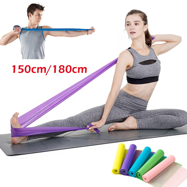 Fitness Exercise Resistance Bands Rubber Yoga Elastic Band 150Cm -180CM  Resistance Band