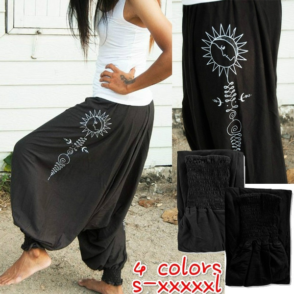Women Mandala Print Jumpsuit, Long Boho Jumpsuit, Hippie Harem