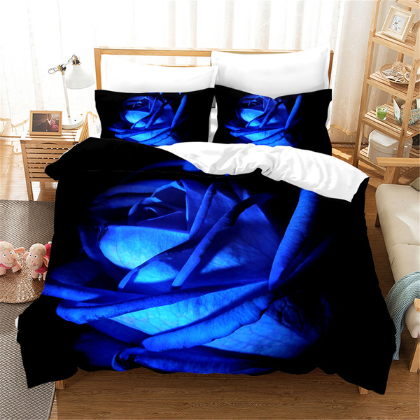 blue rose duvet cover