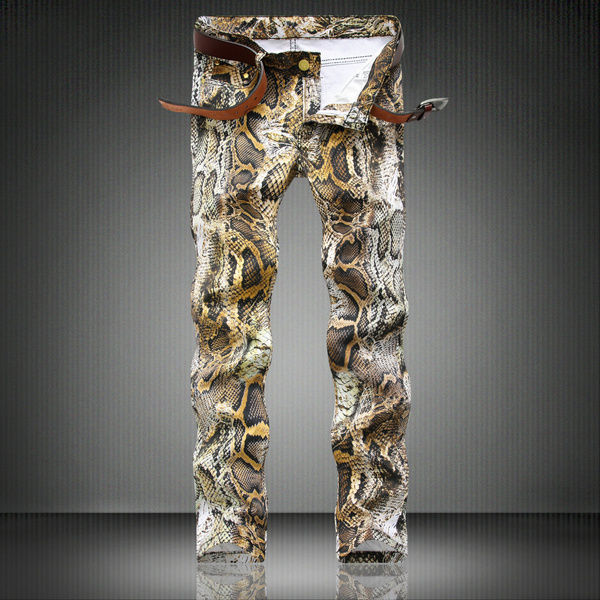 Snake print hot sale jeans men