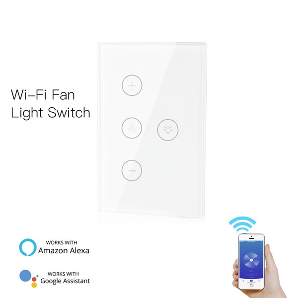 Wifi Smart Ceiling Fan Light Wall Switch Life Tuya App Remote Various Sd Control Compatible With Alexa And Google Home Wish Wifi Smart Ceiling Fan Light Wall, Wifi Enabled Ceiling Fan Switch