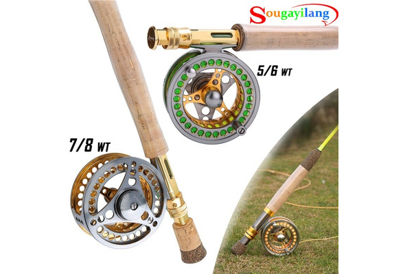 Sougayilang Fly Fishing Reel Large Arbor 2+1 BB with CNC-machined Aluminum  Alloy Body and Spool in Fly Reel Sizes 5/6 : : Sports & Outdoors