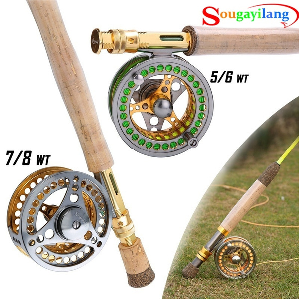 Sougayilang Fishing Reel 5/6 7/8 Fly Fishing Reels Large Arbor 2+1