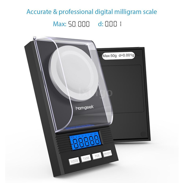 Homgeek 50g//0.001g Mini Electronic Balance Powder Scale Jewelry N7G7