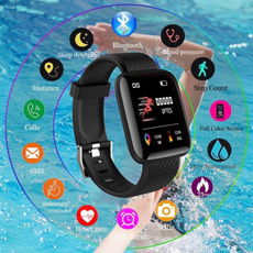 Smart Watch  Bluetooth Sports watch USB Rechargeable Heart rate Oxygen Pressure Sleep Monitor blood pressure Passometer Alarm Clock Wristwatch Wearable Device for men women kids