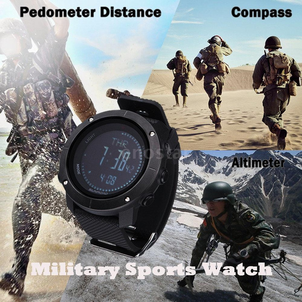 Waterproof watch 2025 with compass