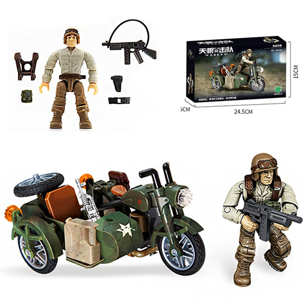 Call of Duty Motorcycle Building Blocks BricksMilitary Soldiers Army Figures 