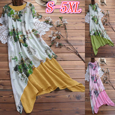 Vintage, summer dress, floralprintdres, long dress