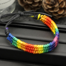 rainbow, rope bracelet, Jewelry, rainbowbracelet