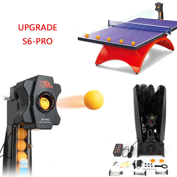 Details about   Table Tennis Training Robot Automatic Ping Pong Ball Machine w/Net Gift S6-PRO 