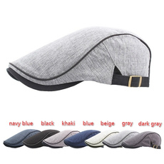 7 Colors Men Flat Cap Ivy Newsboy Hat Driving Visor Adjustable Berets for Men
