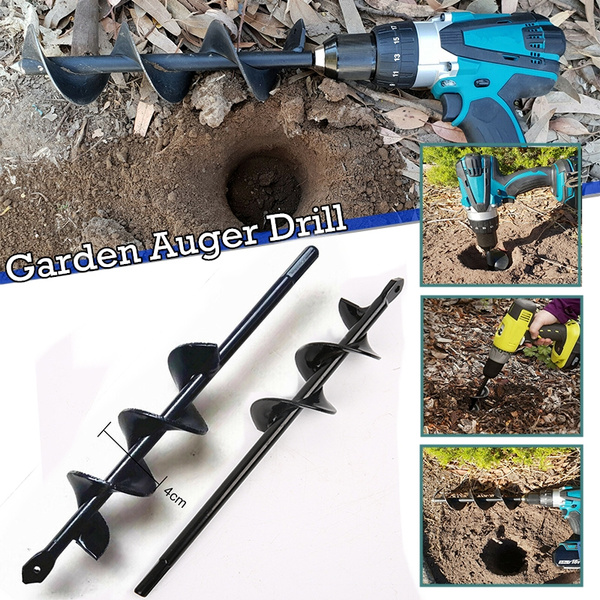 Auger Drill Bit Attachment Dig Hole 9 Inch Shovel Deep Garden Plant
