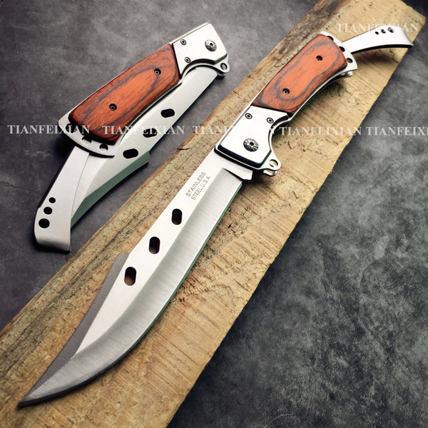 VERY SHARP Military Stainless Steel Fixed Blade Knife Folding Self Defense Pocket  Knife, Outdoor knifes Hunting Survival karambit Dagger Camping Fishing  Knives