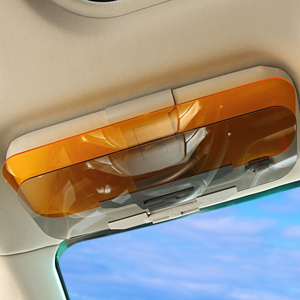 Car Sun Visor Anti-Glare Mirror, 2 in 1 Car Anti-Glare Sun Visor Car A
