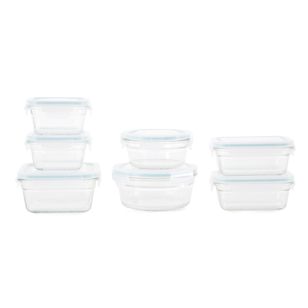 Glasslock Oven and Microwave Safe Glass Food Storage Containers 14 Piece Set Wish
