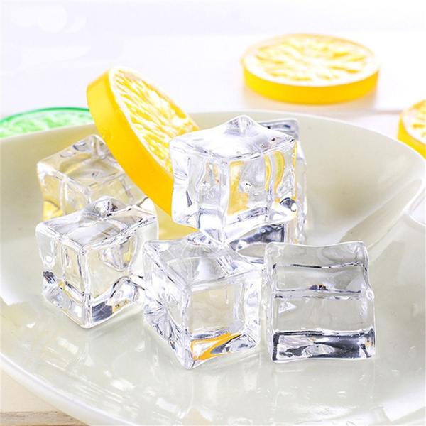 Fake Ice Cubes Acrylic Artificial Square Shape Vase Fillers Crystal Cubes  Ice Cubes For Kitchen Photography Decoration 100pc/lot - AliExpress