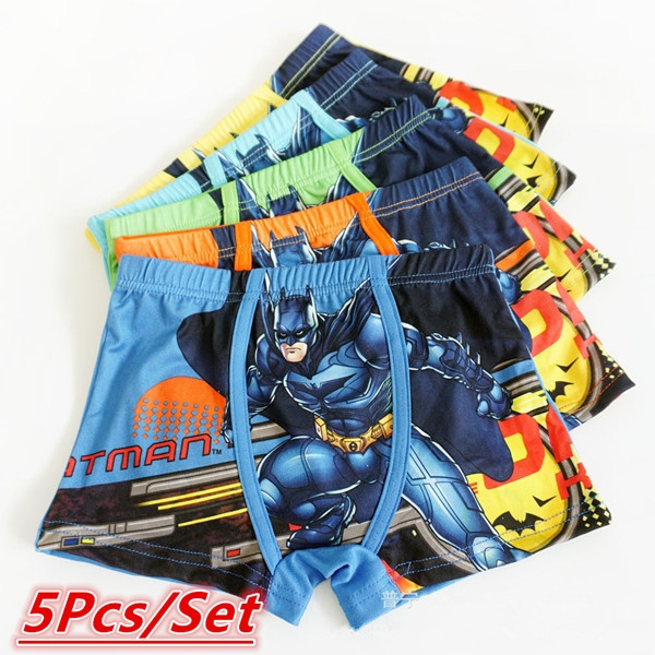 2-10 Years Old Kid Cotton Underwear Action Figure Batman Male Cartoon  Printed Child Underwear Boys Comics Boxers Briefs Panties