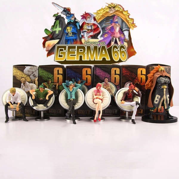 One Piece Germa 66 Vinsmokefamiljfigurssamling Sanji Juage Reiju Ichji Niji Yonji Wish