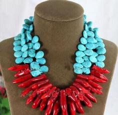 Turquoise, Jewelry, Necklace, Coral