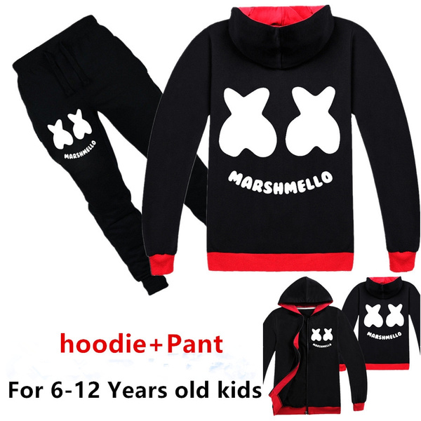 Boys Girls Zipper Thin hoodie Sweatshirt and Long Pant for 6 12