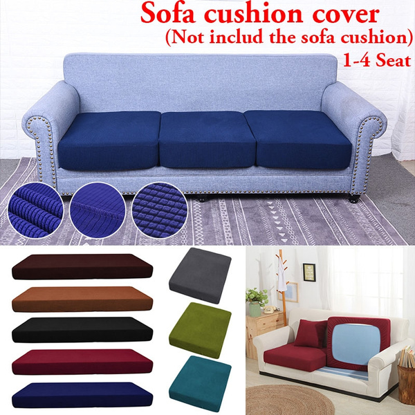 1-4 Waterproof Stretchy PU Sofa Seat Cushion Cover Couch Slipcovers Protector 