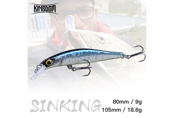 Kingdom Hot Jerkbaits Fishing lures 80mm 9g/105mm 18.6g Silence Sinking  Minnow With UV Belly High Quality Hard Baits Good Action Wobblers