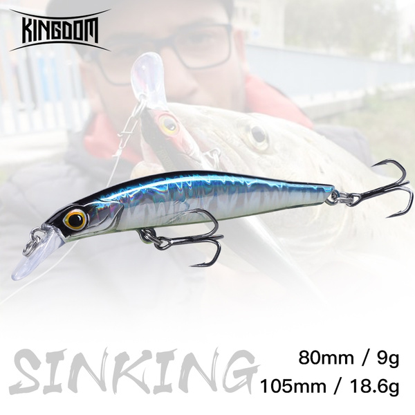 Kingdom Hot Jerkbaits Fishing lures 80mm 9g/105mm 18.6g Silence Sinking  Minnow With UV Belly High Quality Hard Baits Good Action Wobblers