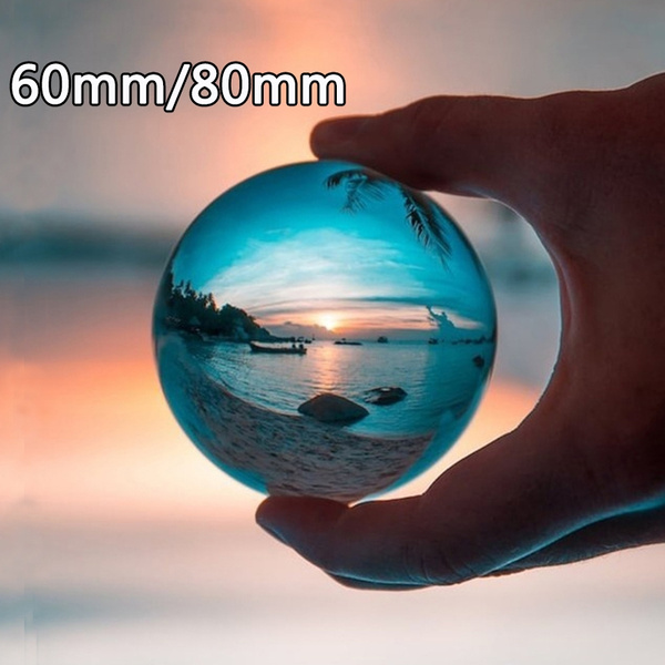 60mm Glass Clear Crystal Ball Photography Lens Photo Prop Background Sphere