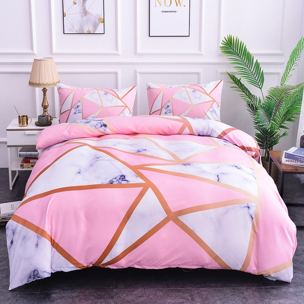 marble print quilt cover