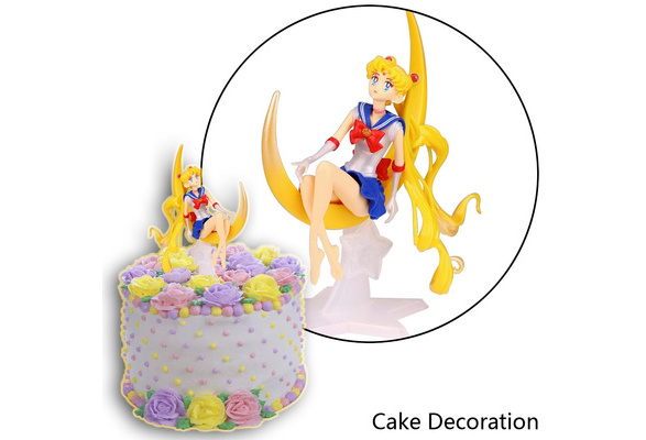 Tsukino Usagi Sailor Moon Toy Baking Decoration Cake Doll Figure Gift 14cm PVC 