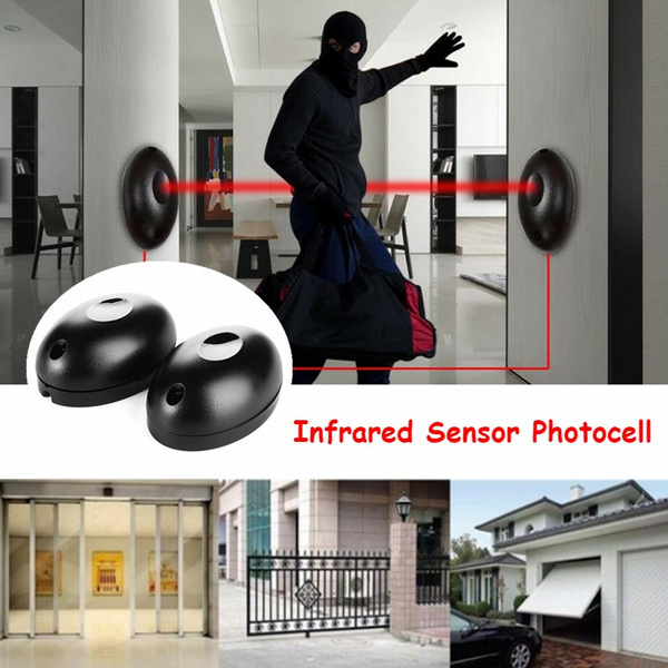 1 Pair External Positioning Alarm Detector Infrared Beam Sensor Barrier ...