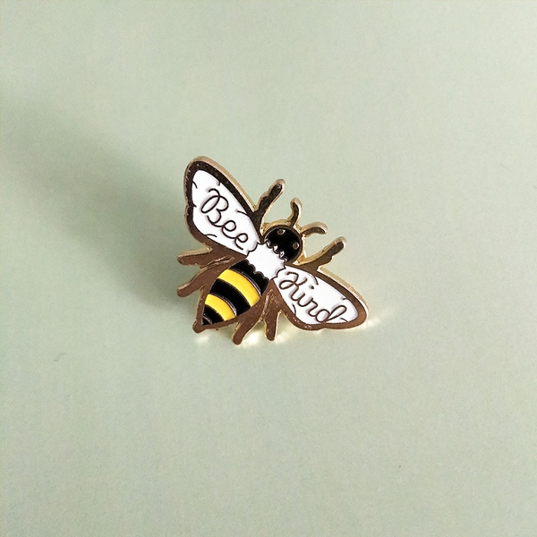 Bee Kind Enamel Pin Cute Honey Bee Badge Be Kind Pin Aesthetic Pins ...