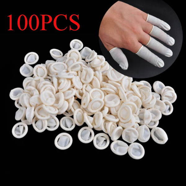 100PCS Non-slip Disposable Fingertip Protective Latex Rubber