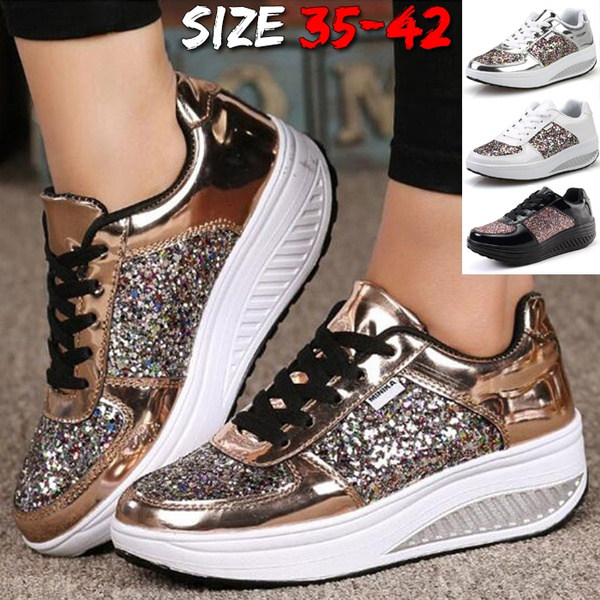 sequins tennis shoes