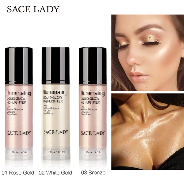 30ml Shine Foundation Makeup Shimmer LADY Illuminator Liquid Glow Highlighter Face Cream |