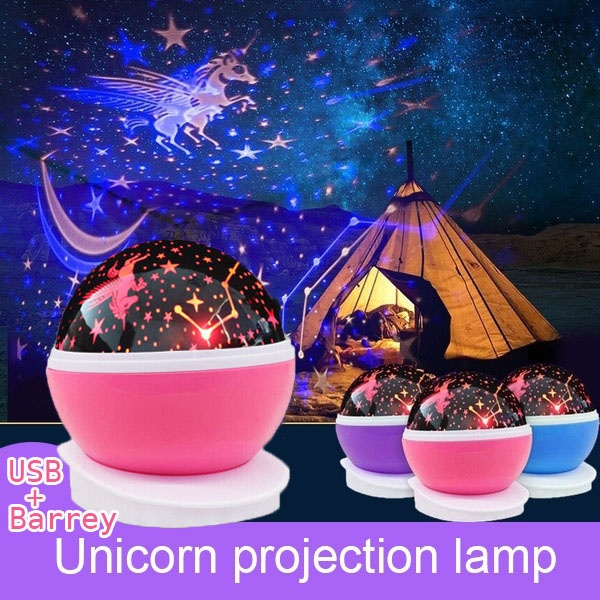 Starry Light Gifts Presents for Kids Nursery Bedroom and Parties Remote Control 360 Degree Rotating Kids Projection Lamp Star Night Light with 8 Multicolor TCJJ Rainbow Unicorn Night Light Projector 