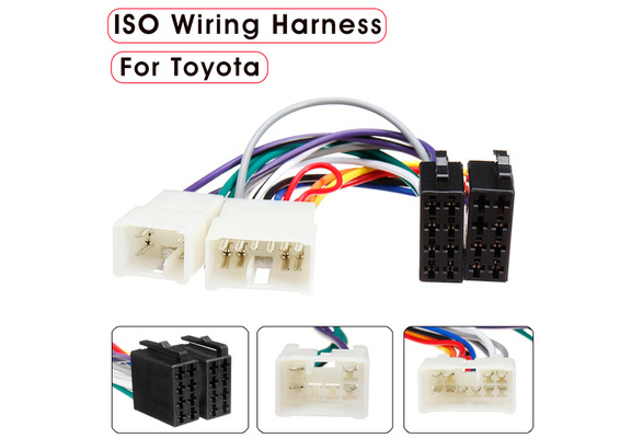 1 2x Iso Wiring Harness Stereo Radio, 2018 Toyota Hiace Stereo Wiring Diagram
