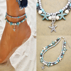 Bracelet, Stone, Sandals, Star