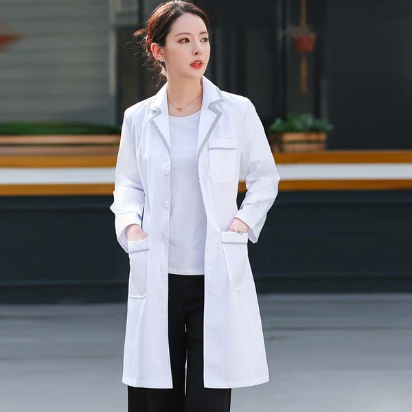 Women S Lab Coat Button Front Nursing Dress Wish   5cbe44c73d438f4a18cc3ff9 Large 