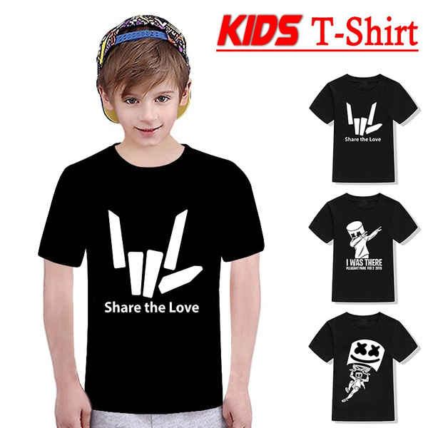 Funny Print T-shirt Teen Boys Marshmallo Sleeves 1-14Y | Wish