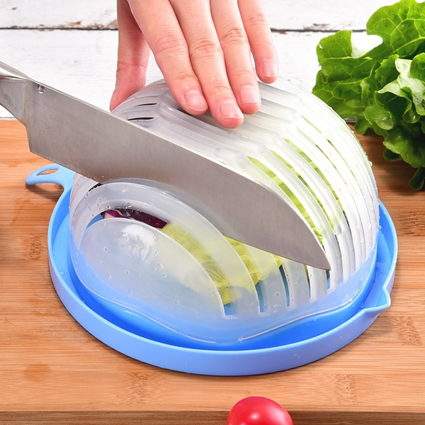 Upgrade 1 Minute Salad Cutter Bowl Vegetable Fruits Slicer Chopper Washer  And Cutter Quick Salad Maker Kitchen Gadget Home Tools