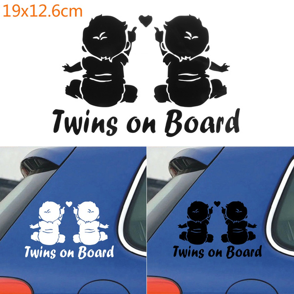 1 PC Lovely Cartoon Decoration Vinyl Decals Car Sticker Twins Baby