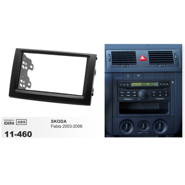 Double 2 Din Car Radio Fascia For Skoda Fabia 03 06 Stereo Dashboard Panel Mount Frame Kit Adapter Trim Bezel Wish